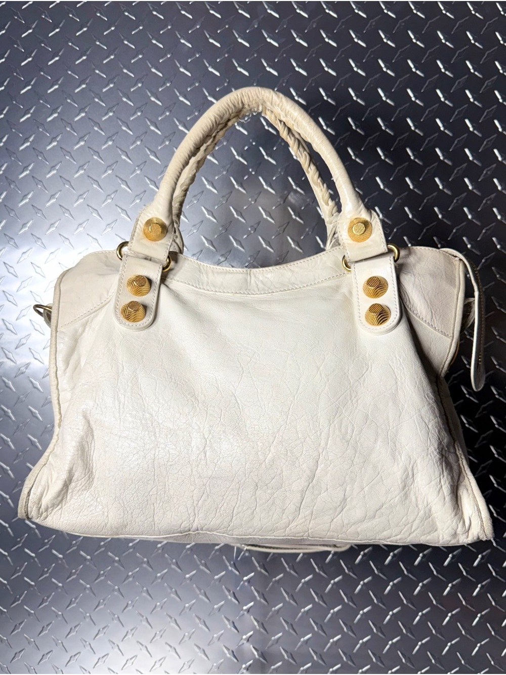 Balenciaga Vintage Moto Classic Medium Giant City Bag in Ivory GHW - Picture 2 of 12
